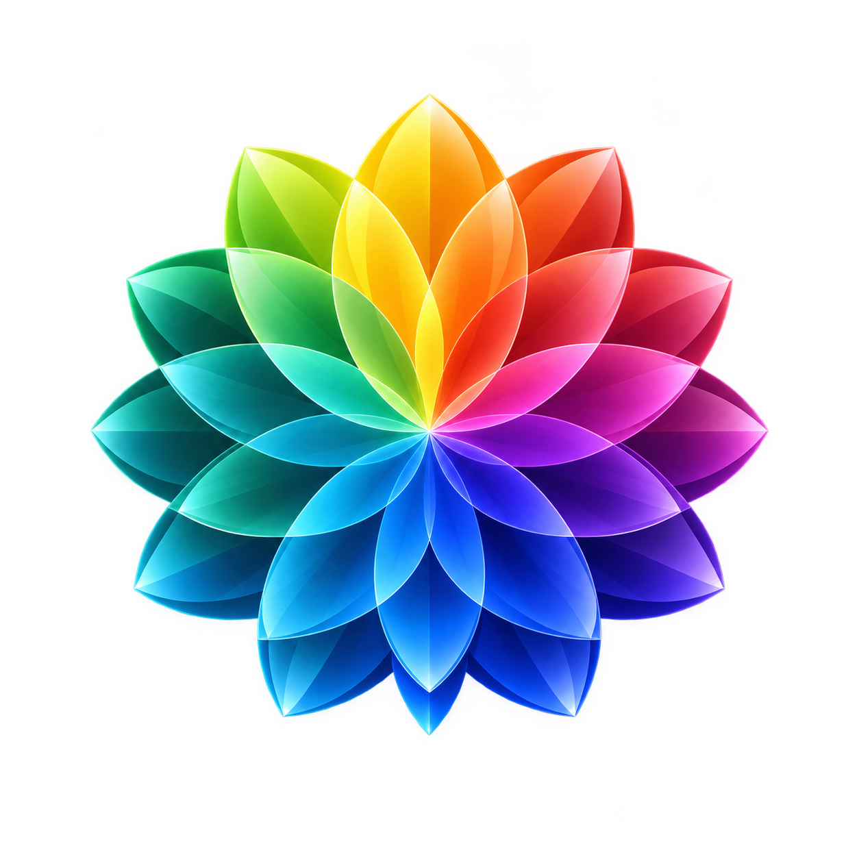 New AI-created illustration, not an archived original Vibrant Spectrum — AI-created example