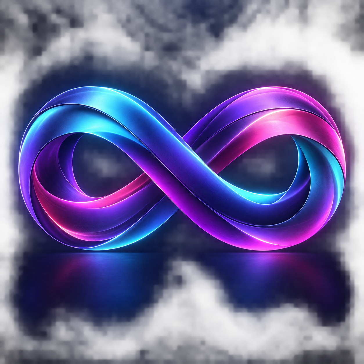 New AI-created illustration, not an archived original Gradient Fusion — AI-created example
